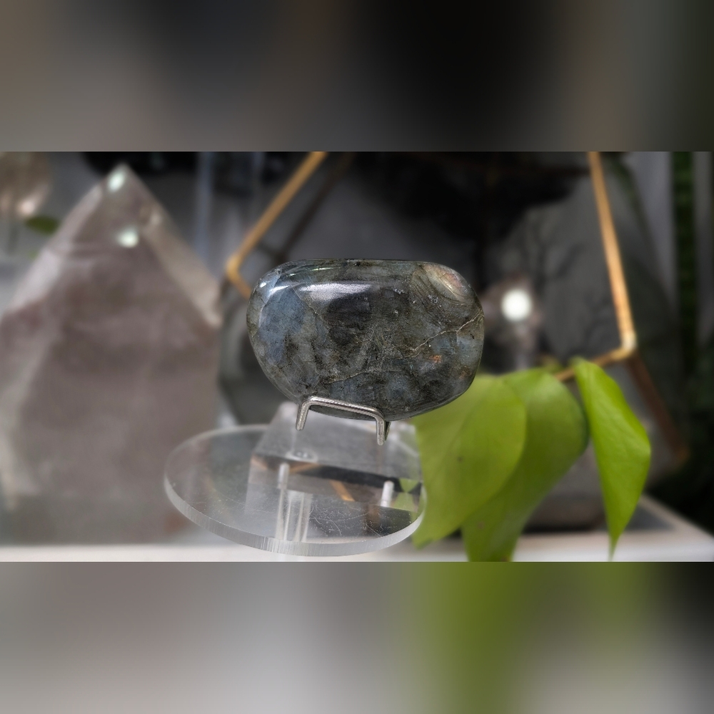 Labradorite Flash Crystal Palmstone